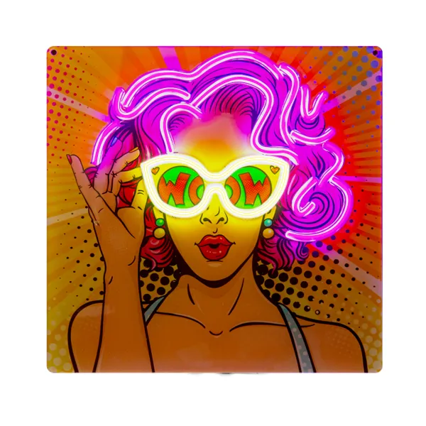 Music Hero - LUME Neónová nástenná lampa Wow Girl Mode