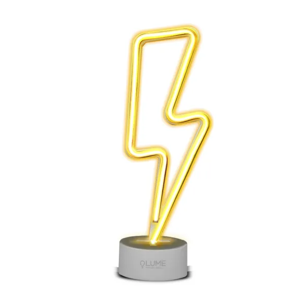 Music Hero - LUME Neónová stolná lampa Electric Bolt Power