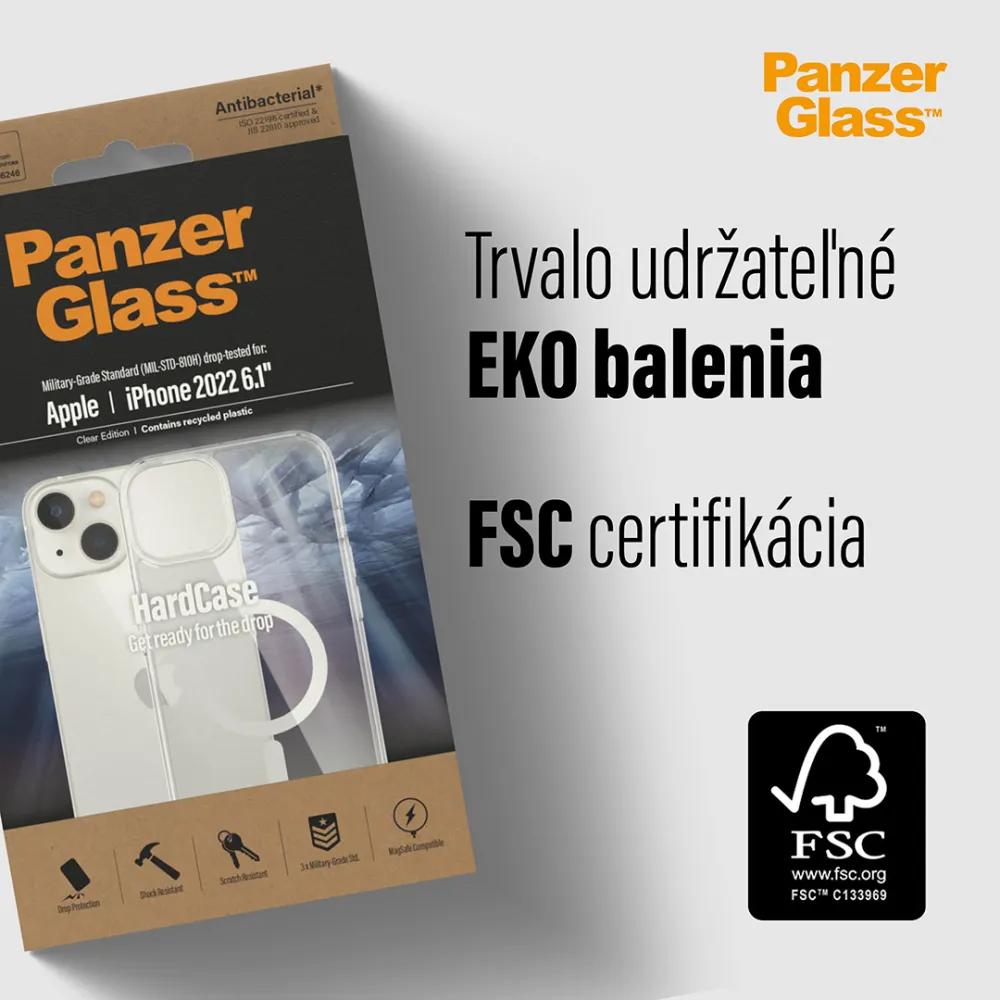 PanzerGlass - Puzdro HardCase s MagSafe pre iPhone 14/13, transparentná