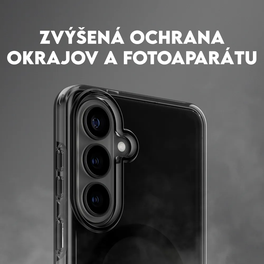 CARE - Puzdro Smokey s čiernym QI pre Samsung Galaxy S26 Ultra, čierna
