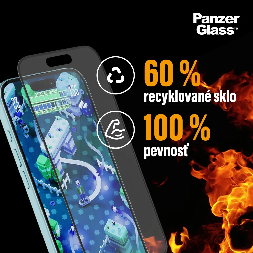 PanzerGlass - Tvrdené sklo UWF Gaming s aplikátorom pre iPhone 16 Pro Max, čierna