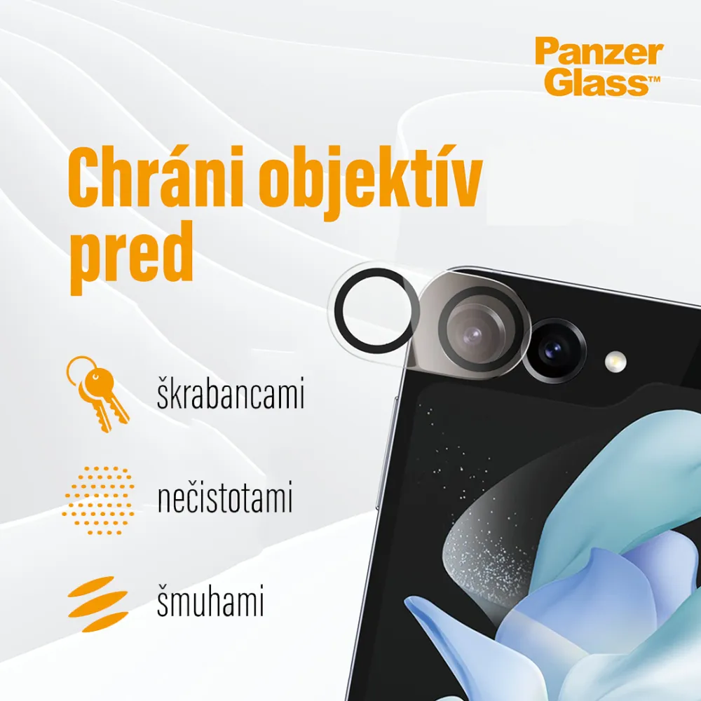 PanzerGlass - Ochranný kryt objektívu PicturePerfect pre Samsung Galaxy Z Flip5, čierna