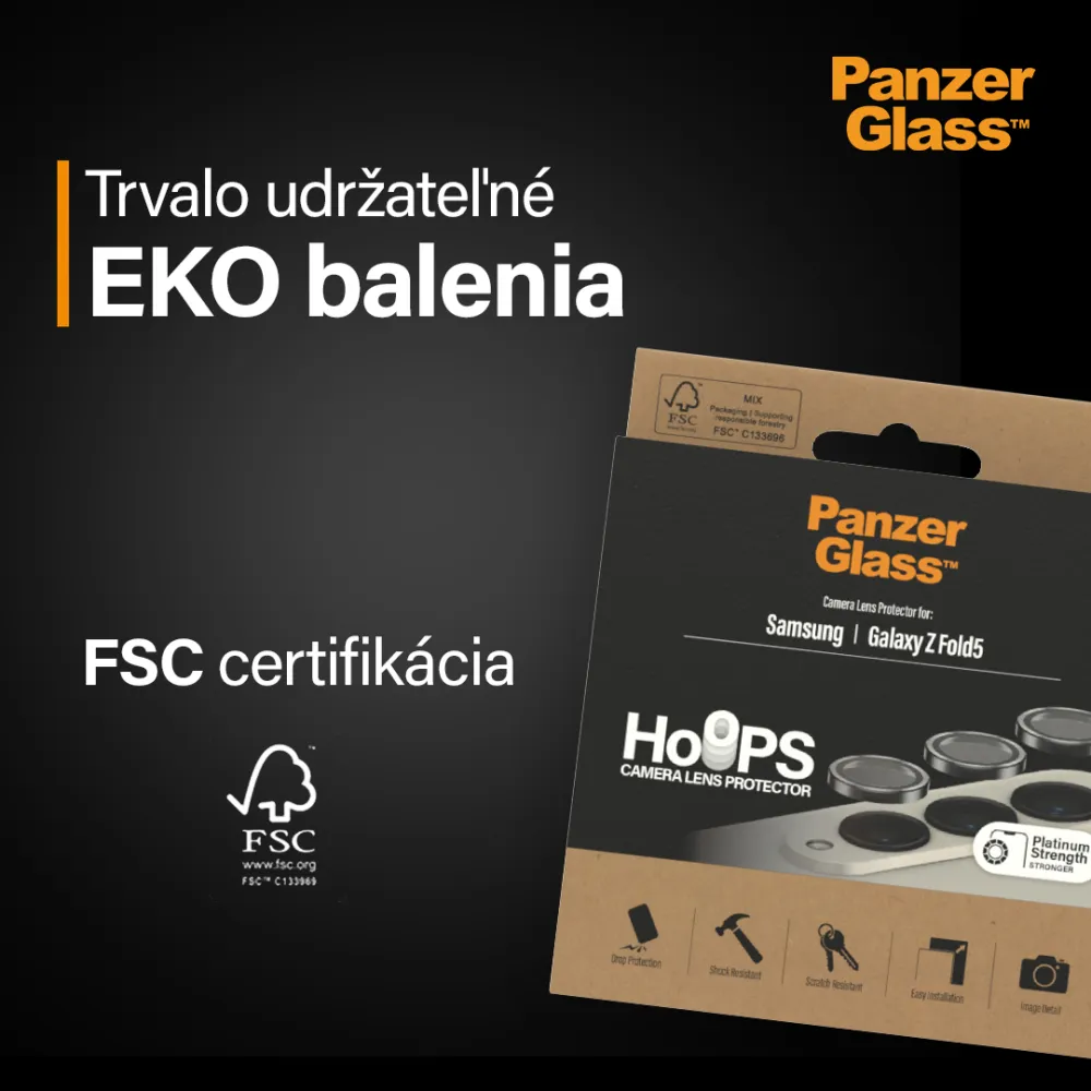 PanzerGlass - Ochranný kryt objektívu Hoops pre Samsung Galaxy Z Fold6, čierna