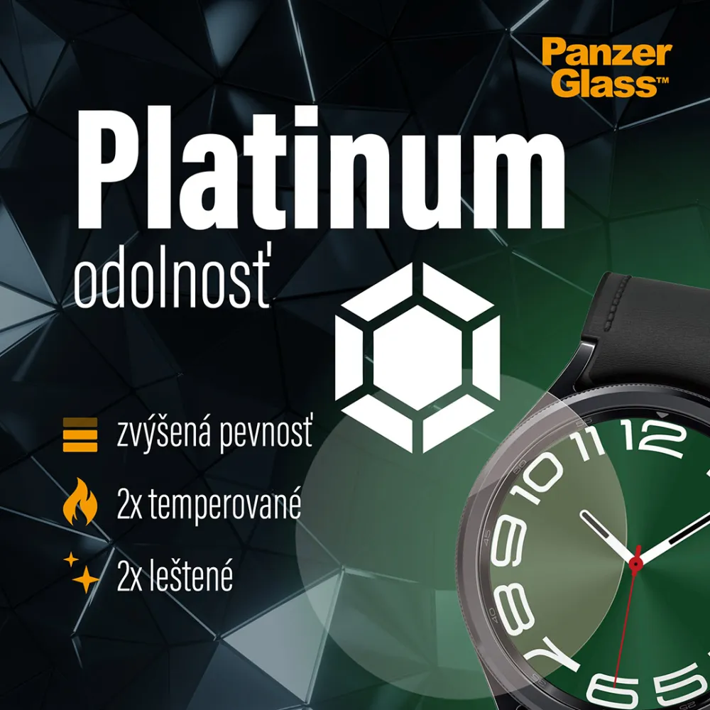 PanzerGlass - Tvrdené sklo Flat Glass AB pre Samsung Galaxy Watch6 47 mm, číra