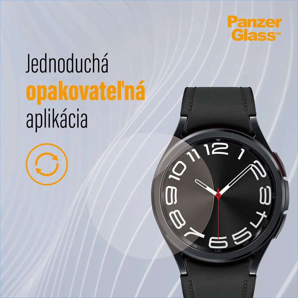 PanzerGlass - Tvrdené sklo Flat Glass AB pre Samsung Galaxy Watch6 43 mm, číra