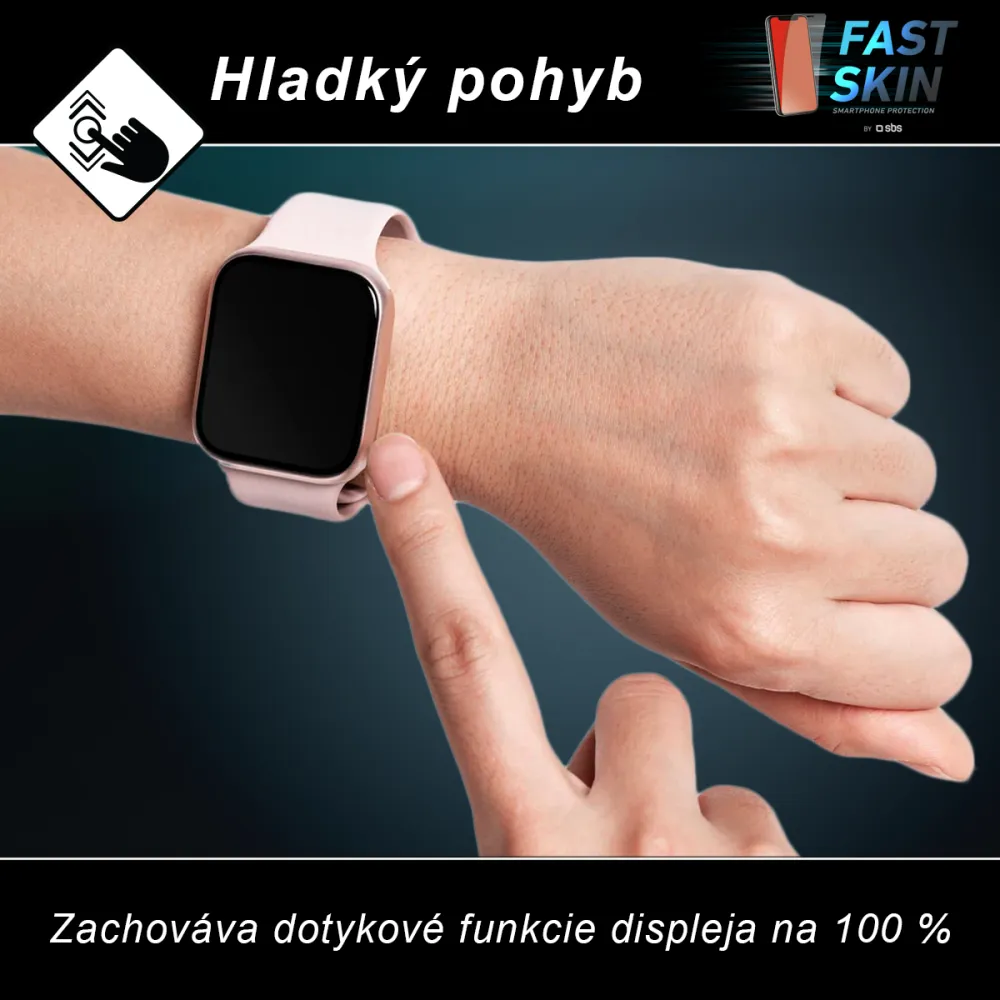 SBS - Fólia Smartwatch SMOOTH SLIDE pre Fast Skin 3.0, číra