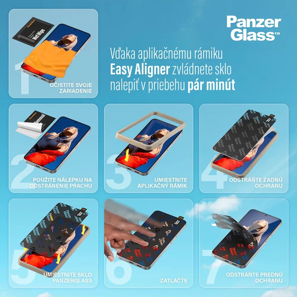 PanzerGlass - Tvrdené sklo Re:fresh UWF s aplikátorom pre Samsung Galaxy S24+, číra