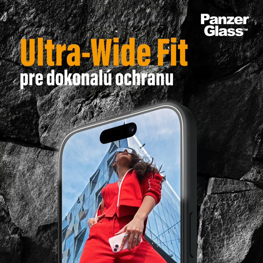 PanzerGlass - Tvrdené sklo UWF s aplikátorom pre iPhone 16 Pro Max, aluminium