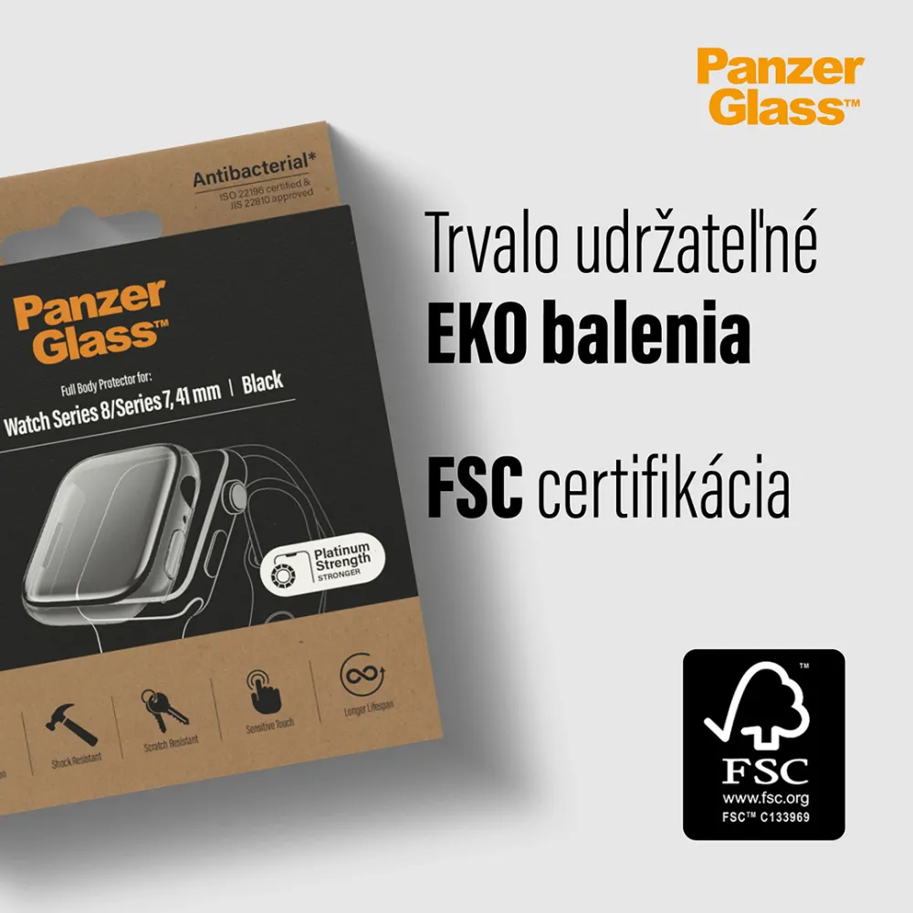 PanzerGlass - Tvrdené sklo Full Body pre Apple Watch Ultra 2024/Ultra 2/Ultra, čierna