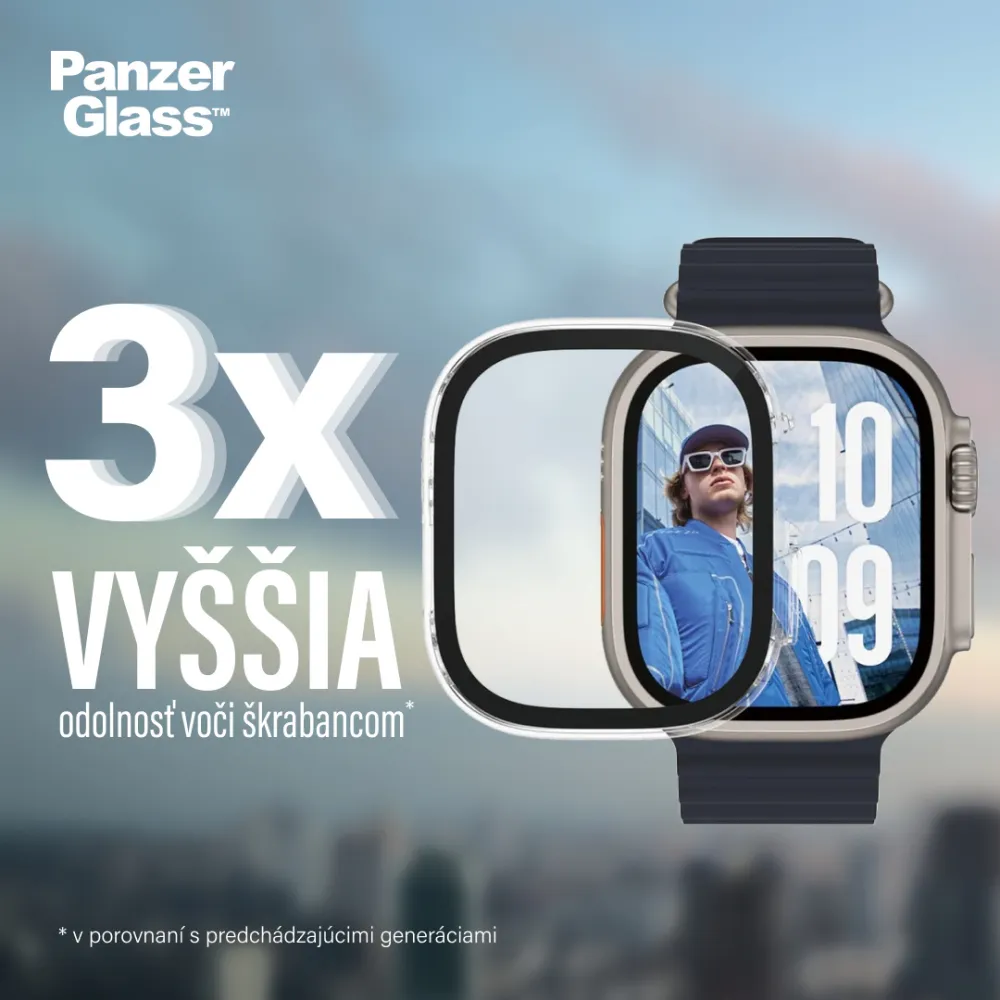 PanzerGlass - Tvrdené sklo Full Body pre Apple Watch Ultra 2024/Ultra 2/Ultra, číra