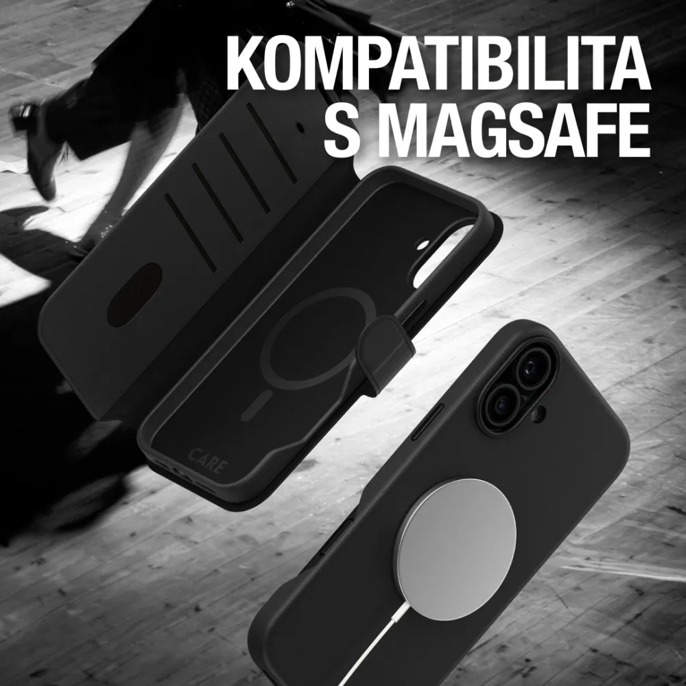 CARE - Puzdro Wallet Tango Two-In-One s QI pre Samsung Galaxy S25 Edge, čierna