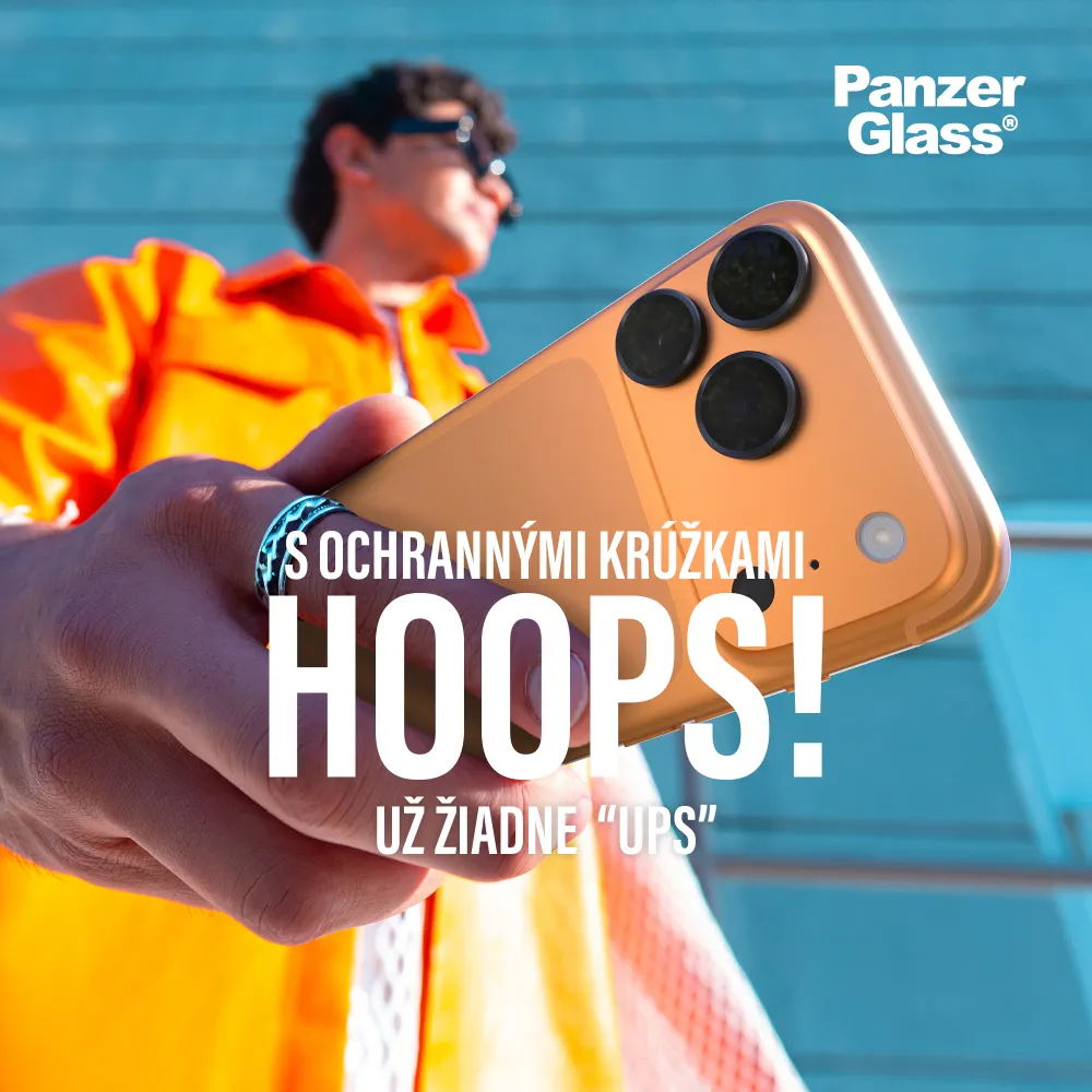 PanzerGlass - Ochranný kryt objektívu Hoops pre iPhone 17/16 Plus/16, čierna