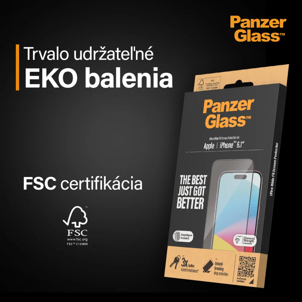 PanzerGlass - Tvrdené sklo pre iPhone 15 Plus, číra