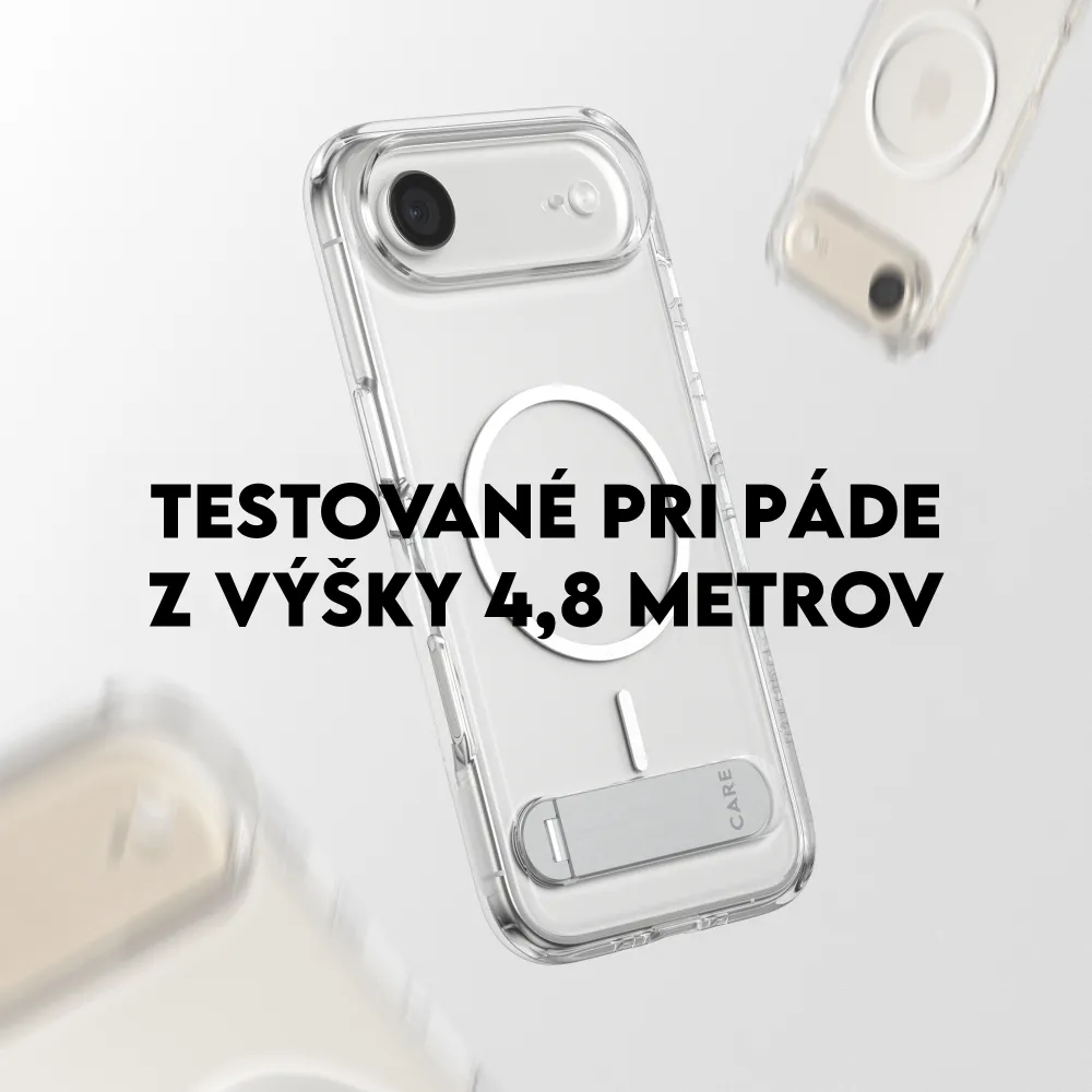 CARE - Puzdro Kickstand pre iPhone 17 Air, transparentná