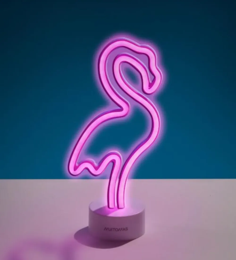 MUITOMAS - Neónová stolná lampa Flamingo