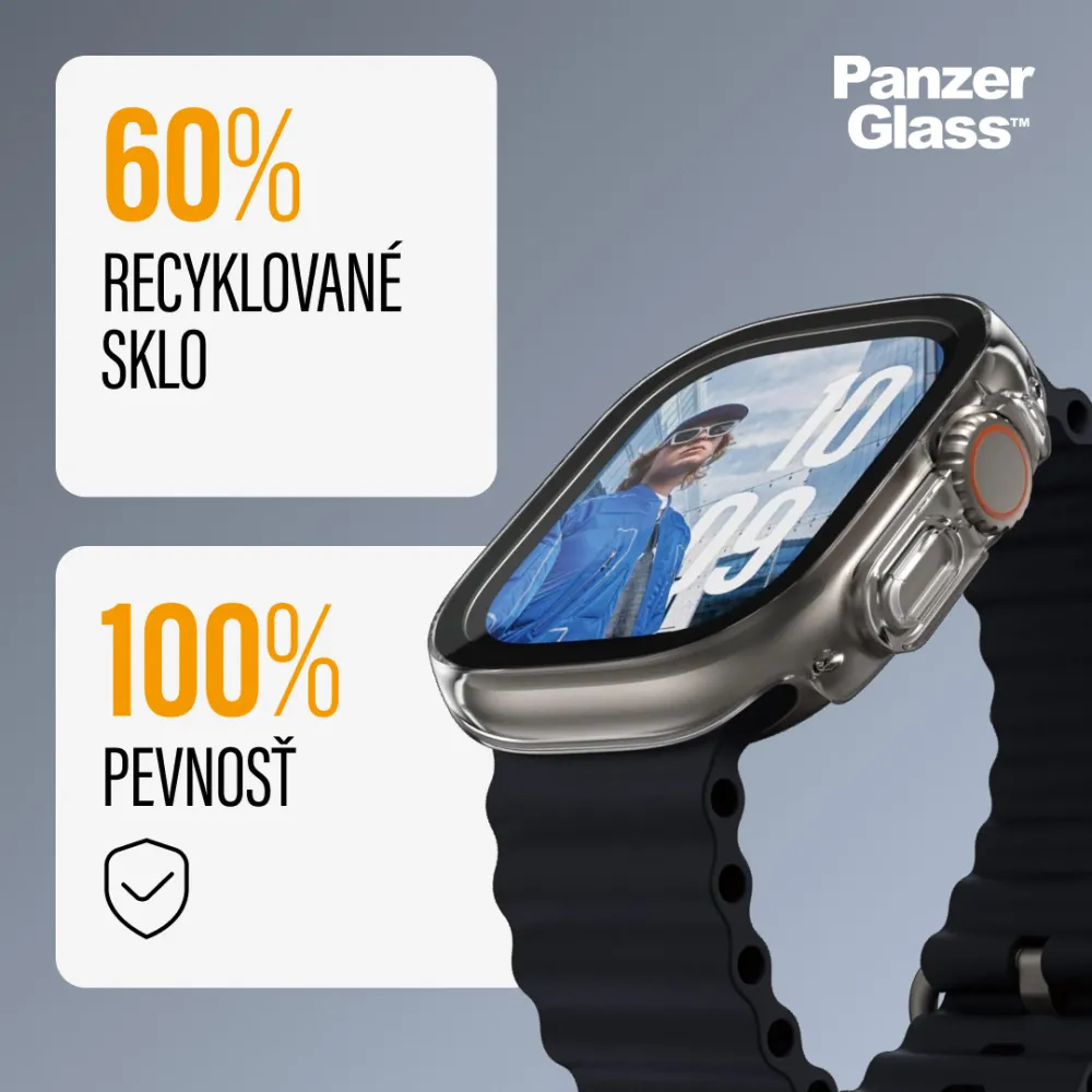 PanzerGlass - Tvrdené sklo Full Body pre Apple Watch Ultra 2024/Ultra 2/Ultra, číra