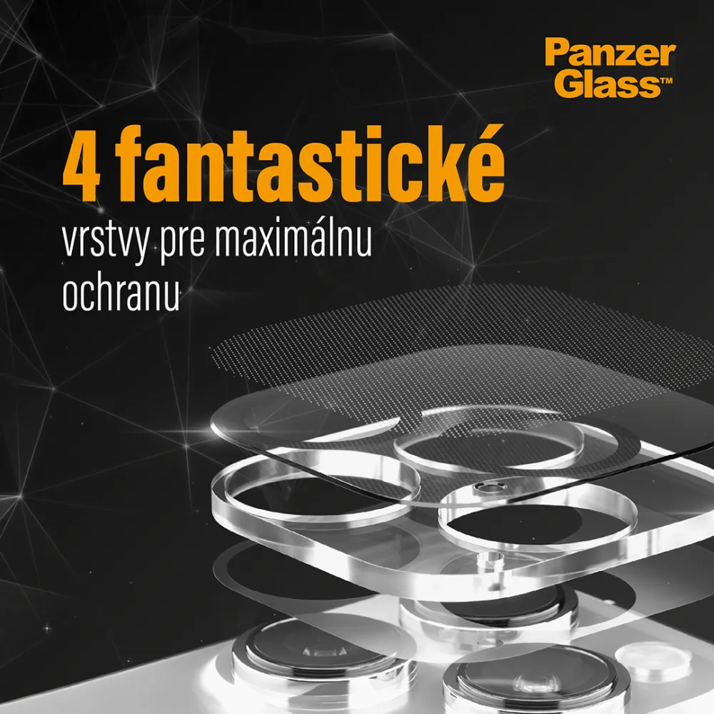PanzerGlass - Ochranný kryt objektívu PicturePerfect pre iPhone 14 Pro/14 Pro Max, číra