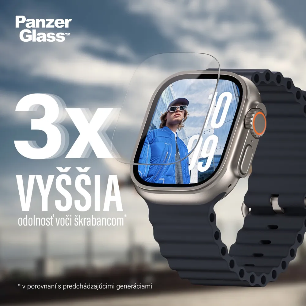 PanzerGlass - Tvrdené sklo pre Apple Watch Ultra 2024/Ultra 2/Ultra, číra