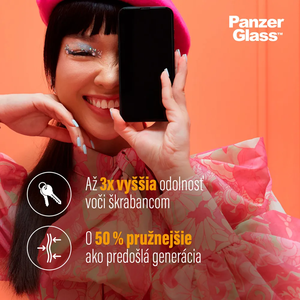 PanzerGlass - Tvrdené sklo UWF Eyecare s aplikátorom pre iPhone 15, čierna