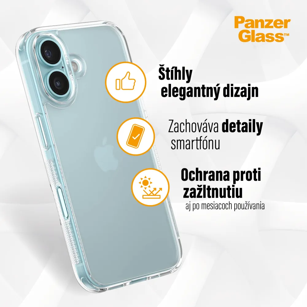 PanzerGlass - Puzdro HardCase pre iPhone 16 Plus, transparentná
