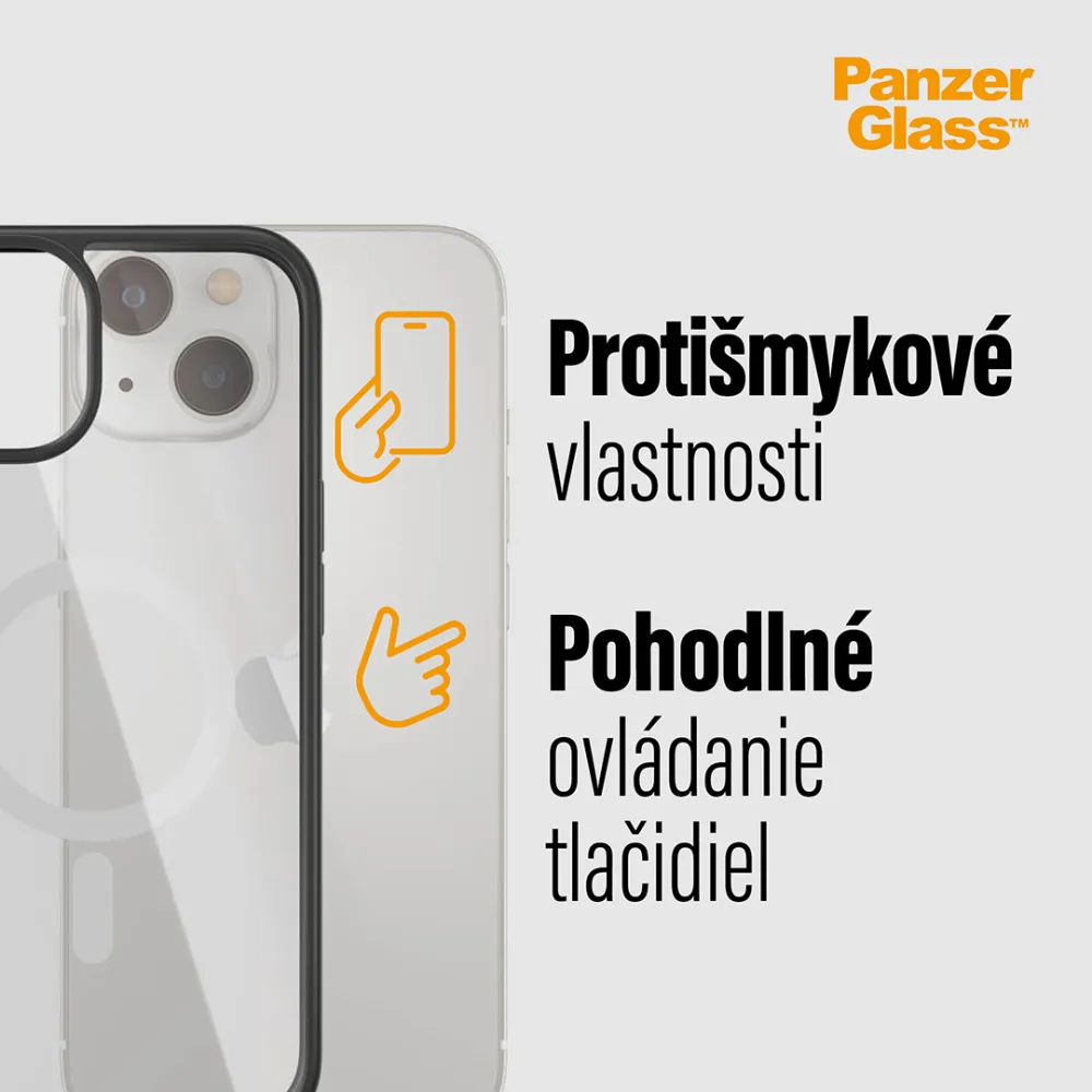 PanzerGlass - Puzdro ClearCase pre iPhone 14 Plus, čierna
