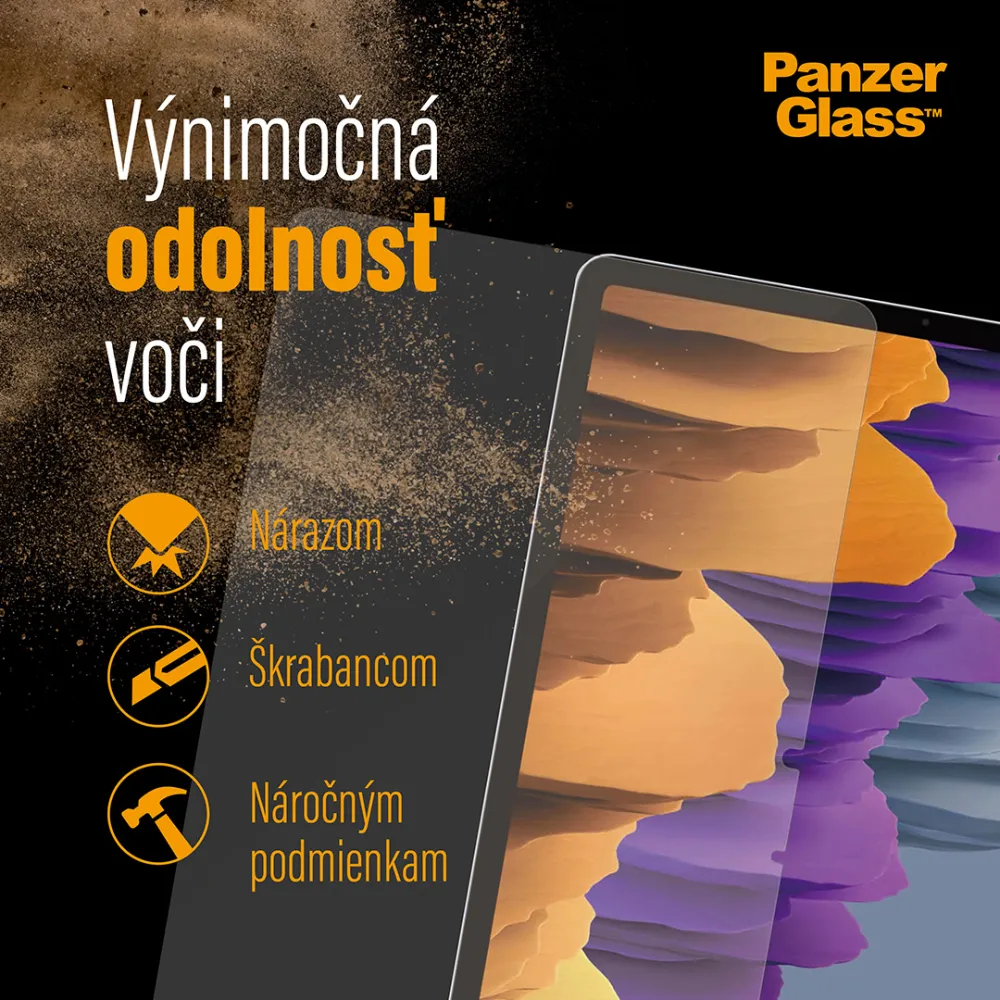 PanzerGlass - Tvrdené sklo Case Friendly pre Samsung Galaxy Tab Active Pro/Active4 Pro, čierna