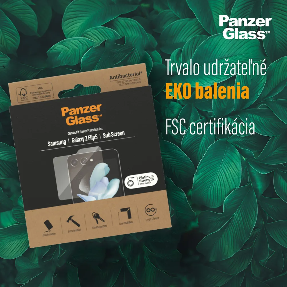 PanzerGlass - Tvrdené sklo AB pre Samsung Galaxy Z Flip5 5G, číra