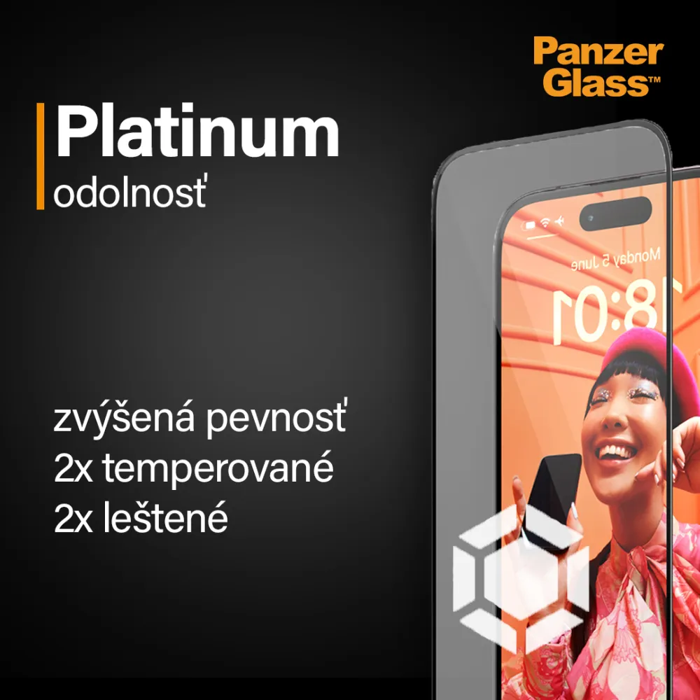 PanzerGlass - Tvrdené sklo pre iPhone 15 Plus, číra