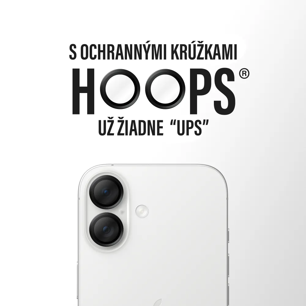 PanzerGlass - Ochranný kryt objektívu Hoops pre iPhone 17/16 Plus/16, čierna