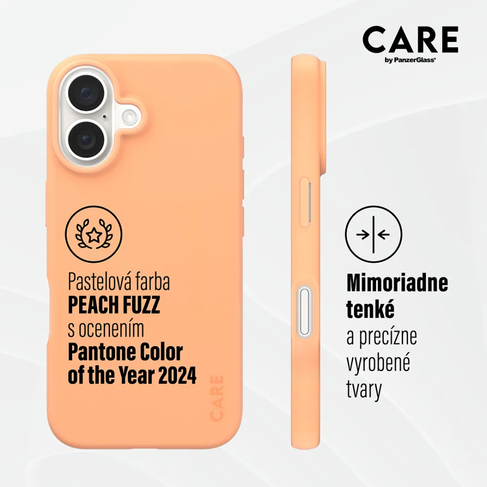CARE - Puzdro Fearlessly pre iPhone 16 Pro Max, peachy