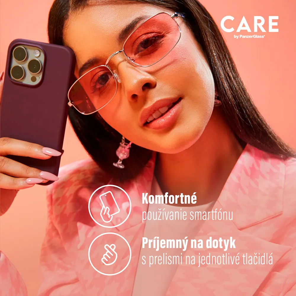 CARE - Puzdro Fearlessly pre iPhone 16 Pro Max, peachy