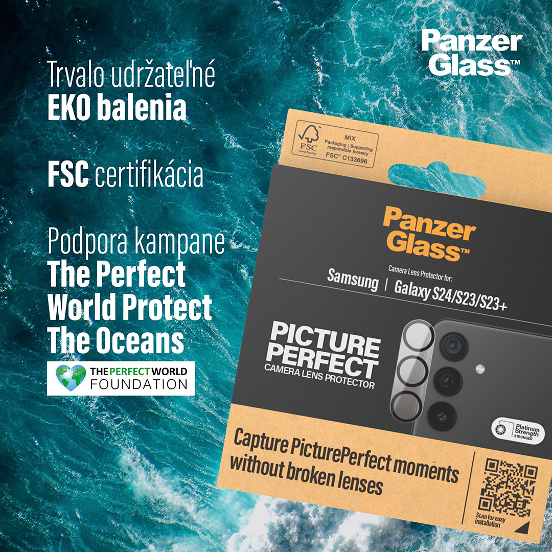 PanzerGlass - Ochranný kryt objektívu PicturePerfect pre Samsung Galaxy S24/S23/S23+, čierna