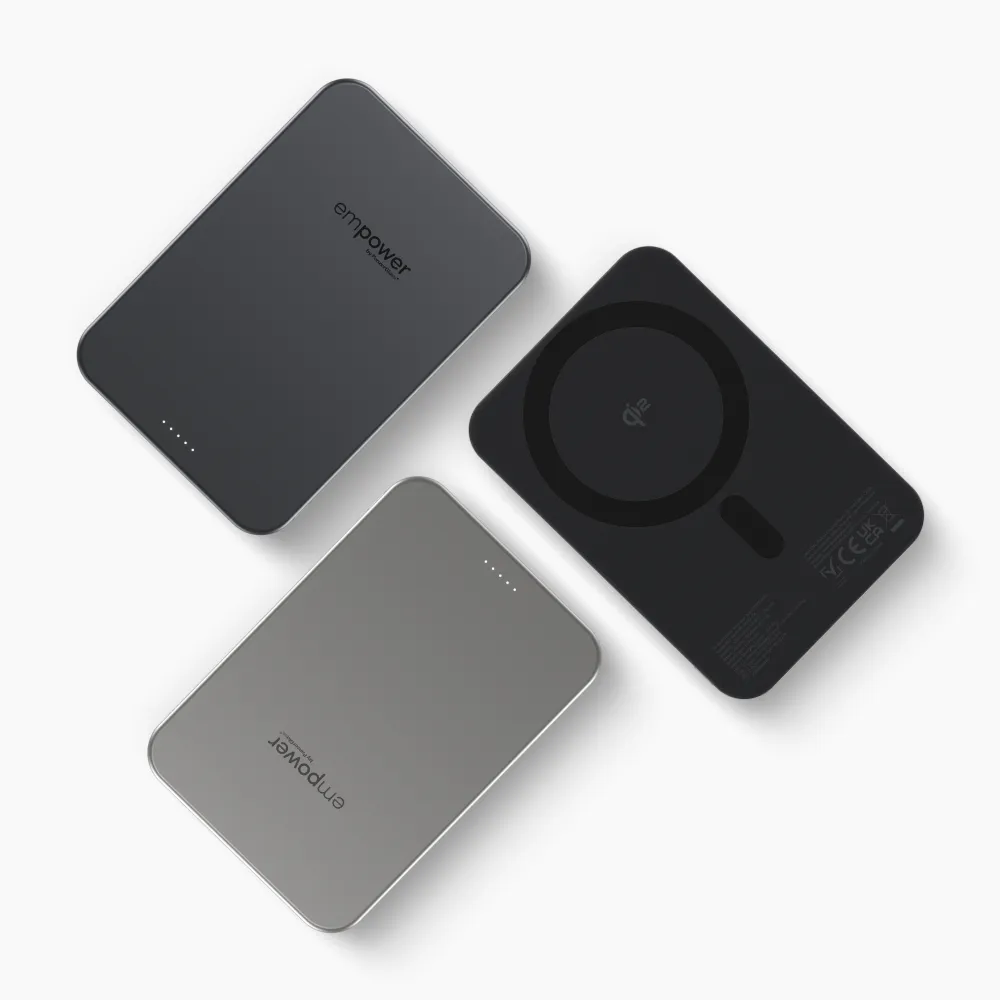 empower - Bezdrôtová PowerBank 10000 mAh 20 W, kompatibilná s MagSafe, Qi2/USB-C, titán