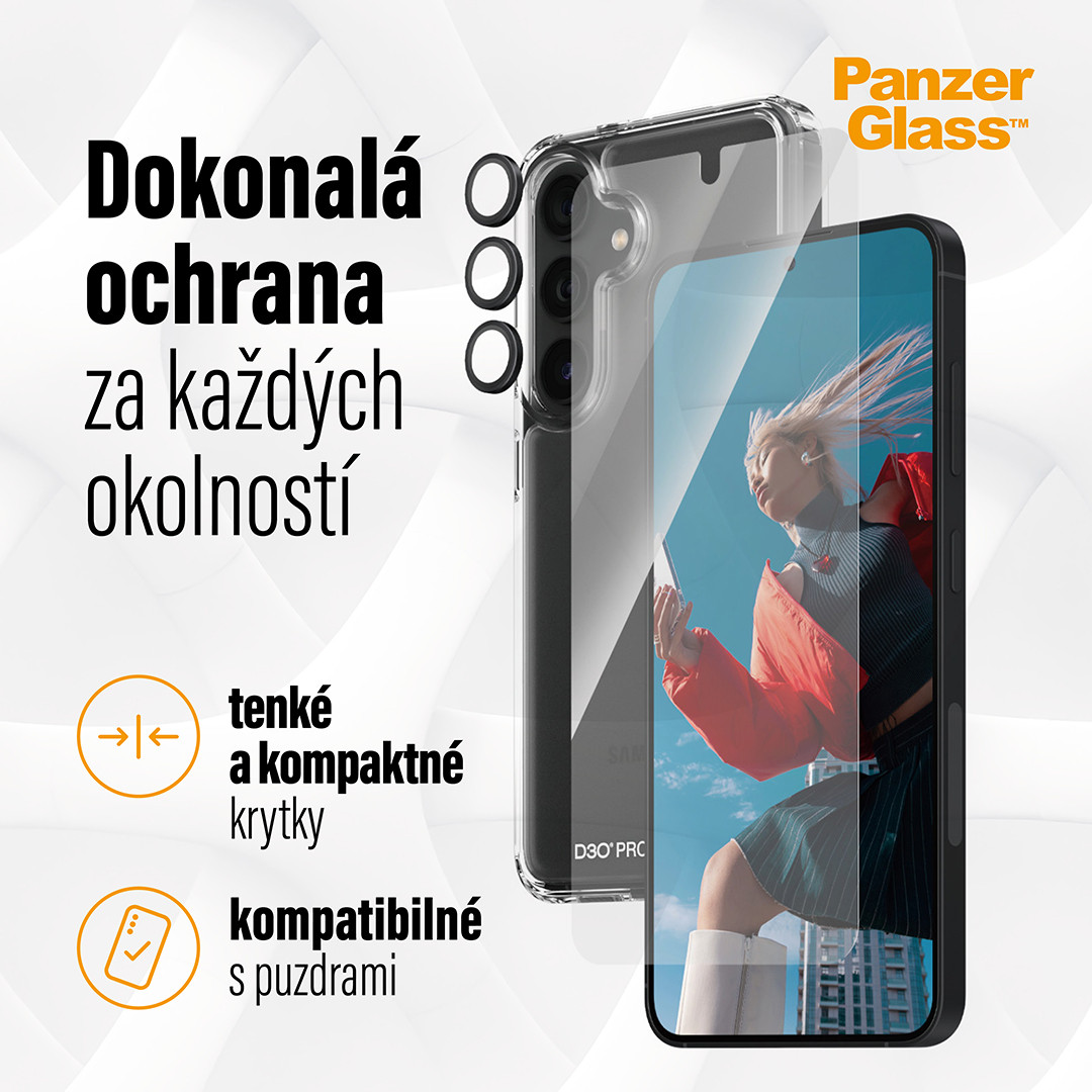 PanzerGlass - Ochranný kryt objektívu Hoops pre Samsung Galaxy S24/S23/S23+, fialová