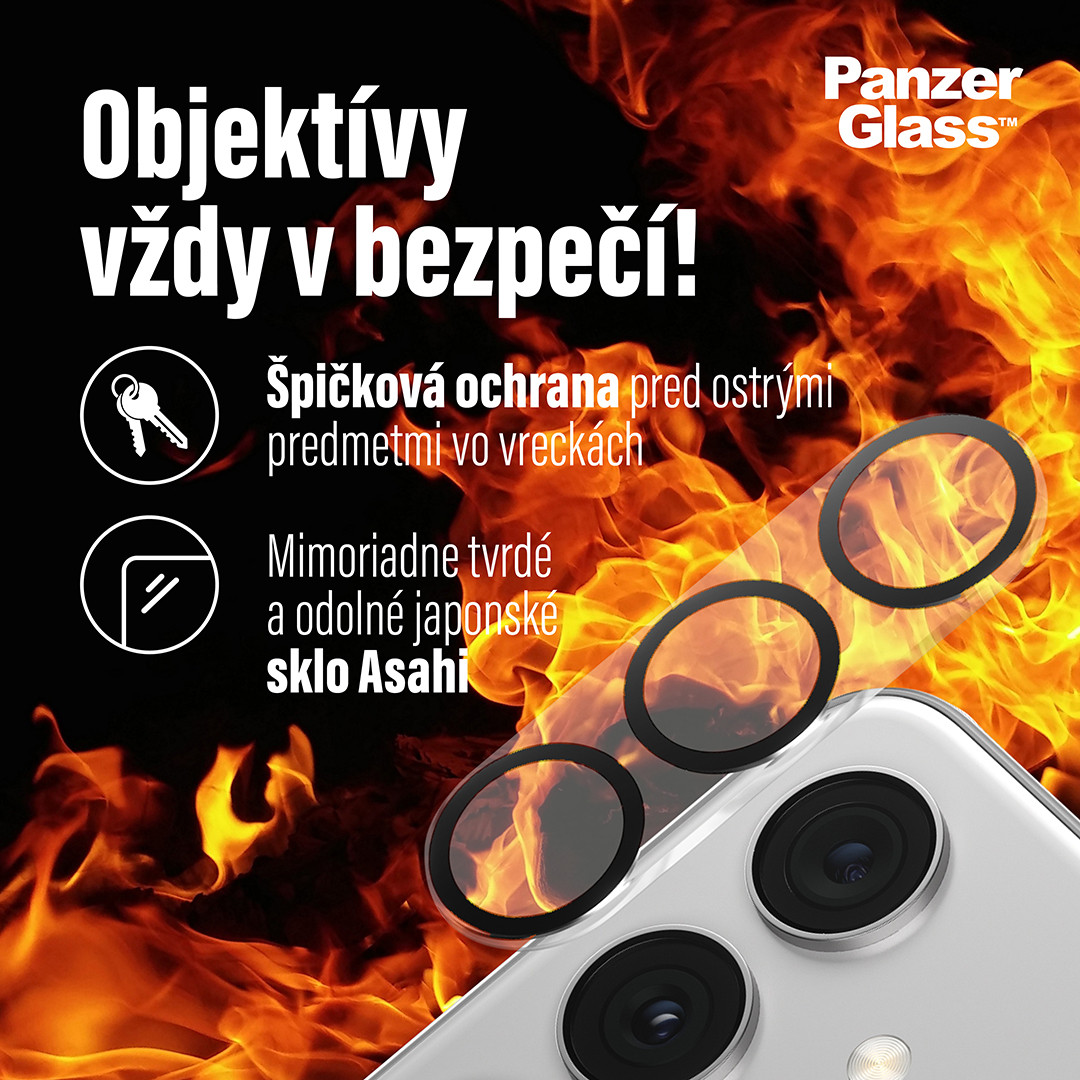 PanzerGlass - Ochranný kryt objektívu PicturePerfect pre Samsung Galaxy S24/S23/S23+, čierna