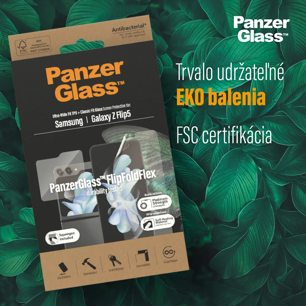 PanzerGlass - Ochranná fólia UWF a tvrdené sklo pre Samsung Galaxy Z Flip6, číra