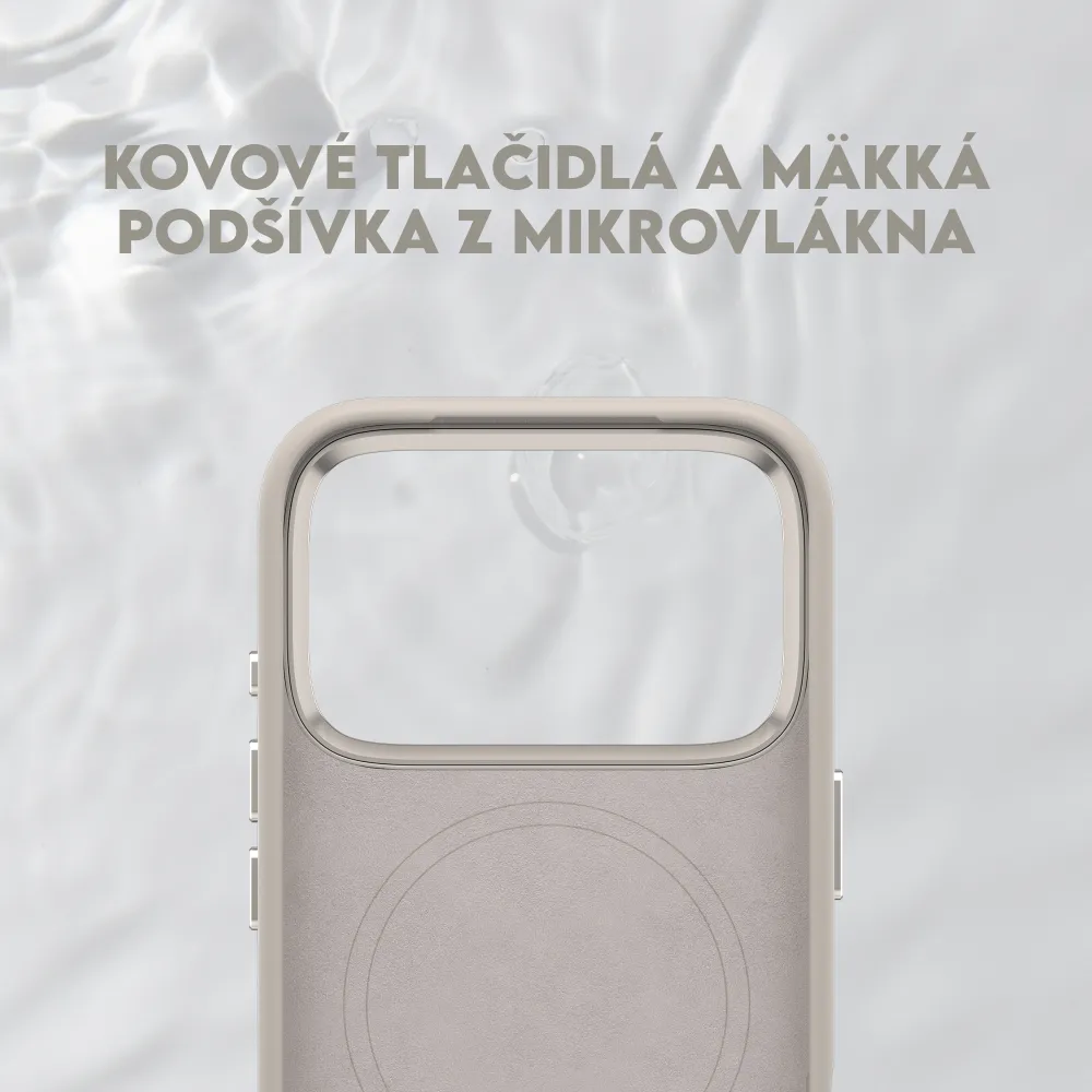 CARE - Puzdro FLOW s MagSafe pre iPhone 17 Pro, vanilla
