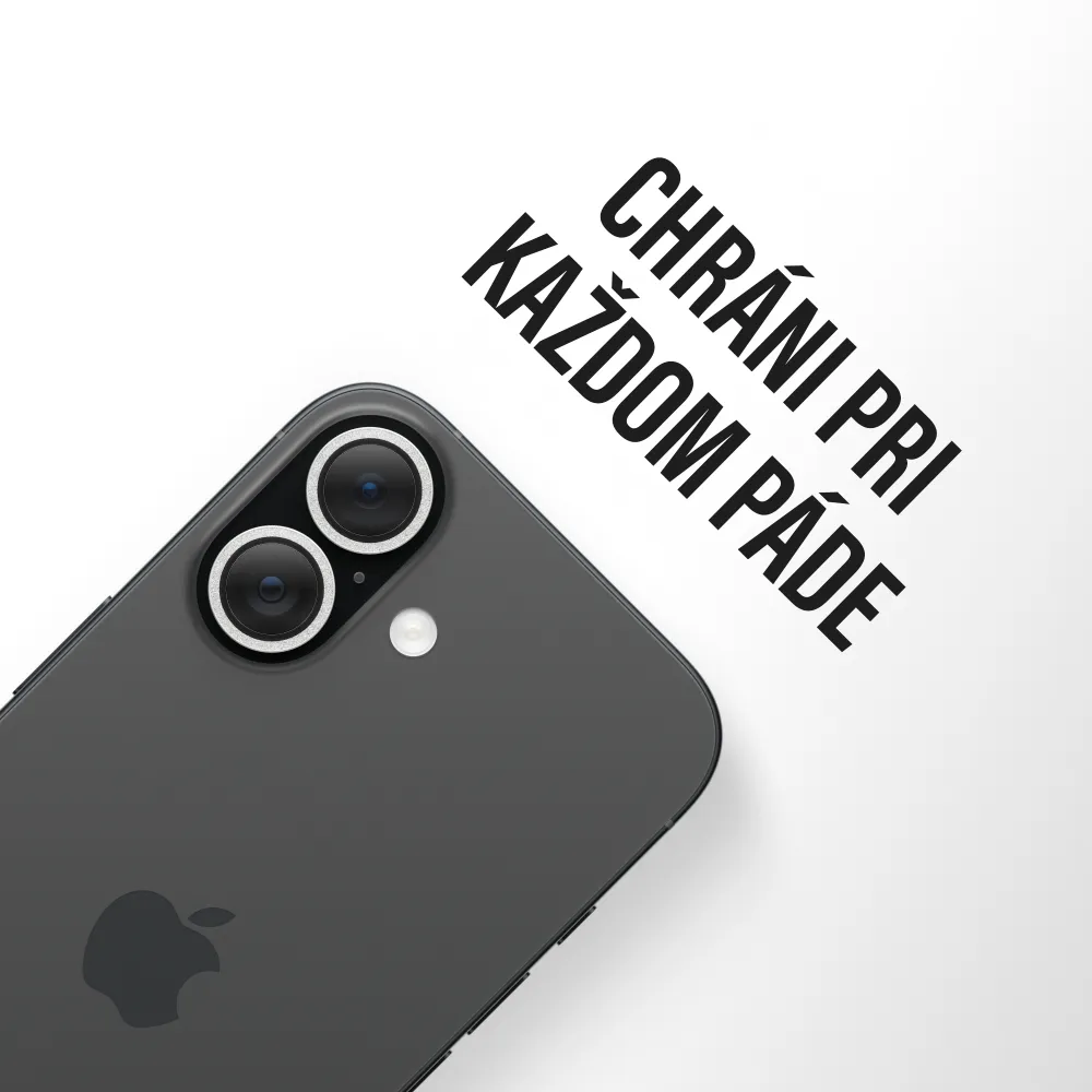 PanzerGlass - Ochranný kryt objektívu Hoops pre iPhone 17 Pro Max/17 Pro/16 Pro Max/16 Pro, glitter silver