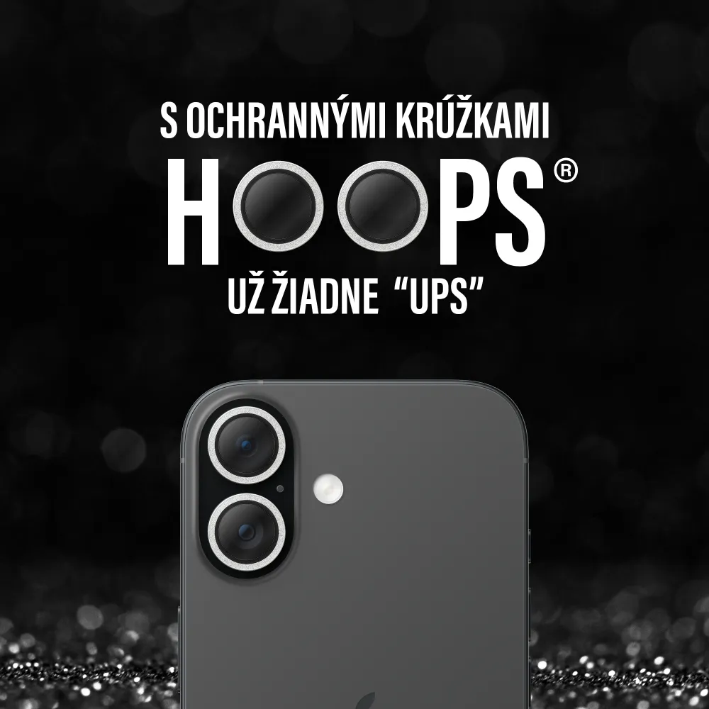 PanzerGlass - Ochranný kryt objektívu Hoops pre iPhone 17 Pro Max/17 Pro/16 Pro Max/16 Pro, glitter silver