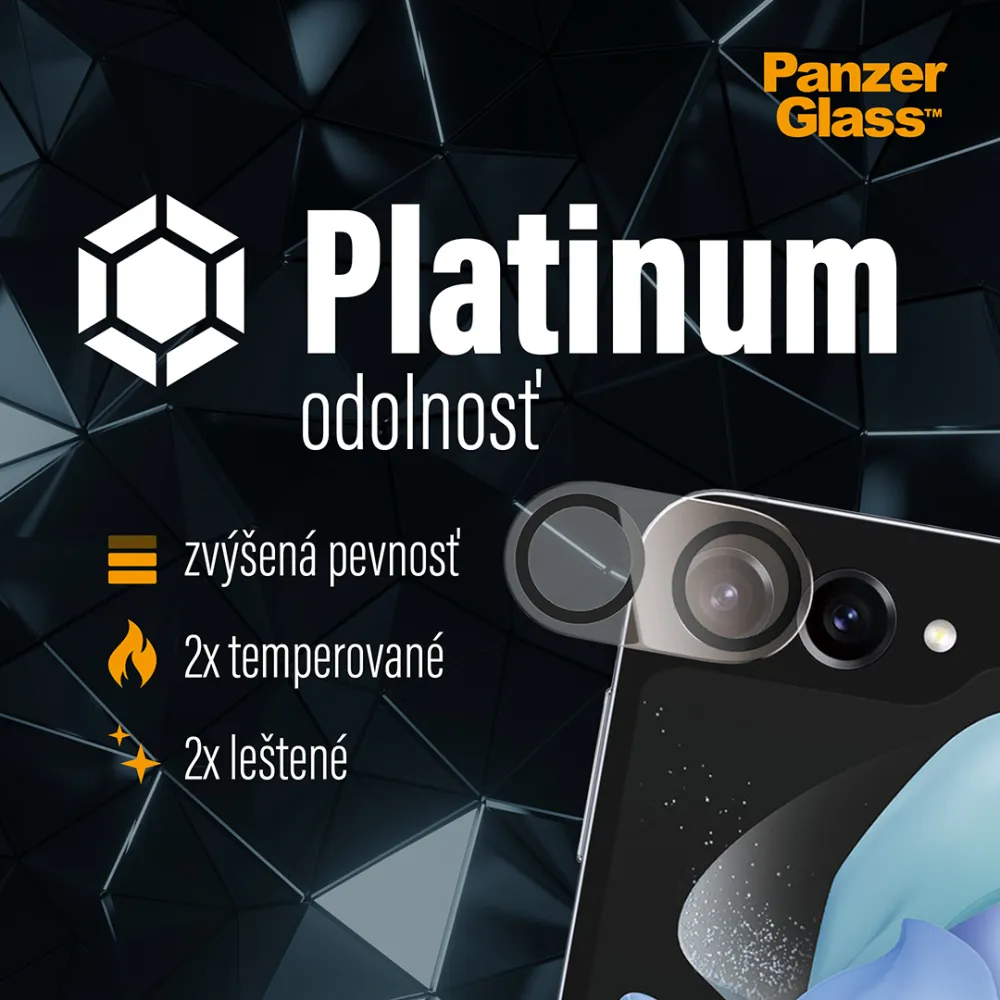 PanzerGlass - Ochranný kryt objektívu PicturePerfect pre Samsung Galaxy Z Flip5, čierna