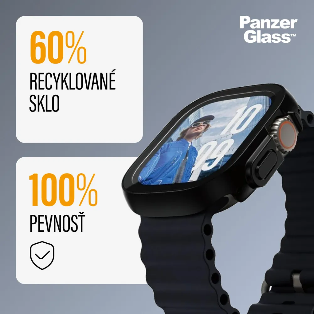 PanzerGlass - Tvrdené sklo Full Body pre Apple Watch Ultra 2024/Ultra 2/Ultra, čierna