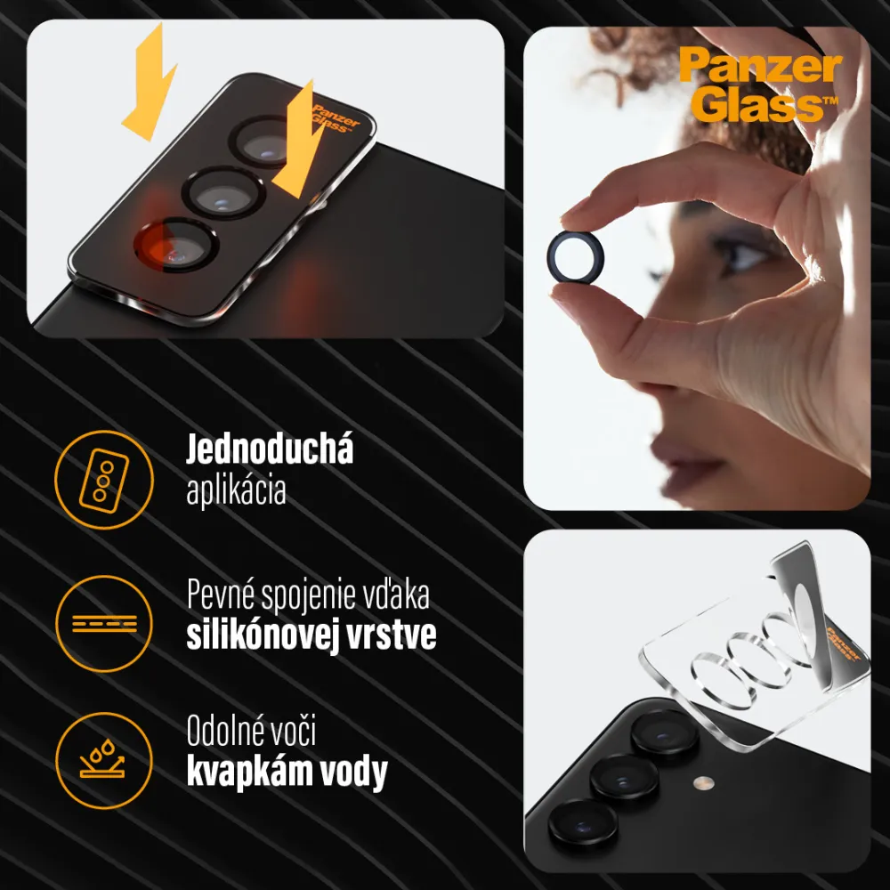 SAFE - Ochranný kryt objektívu pre Samsung Galaxy S24/S23/S23+, čierna