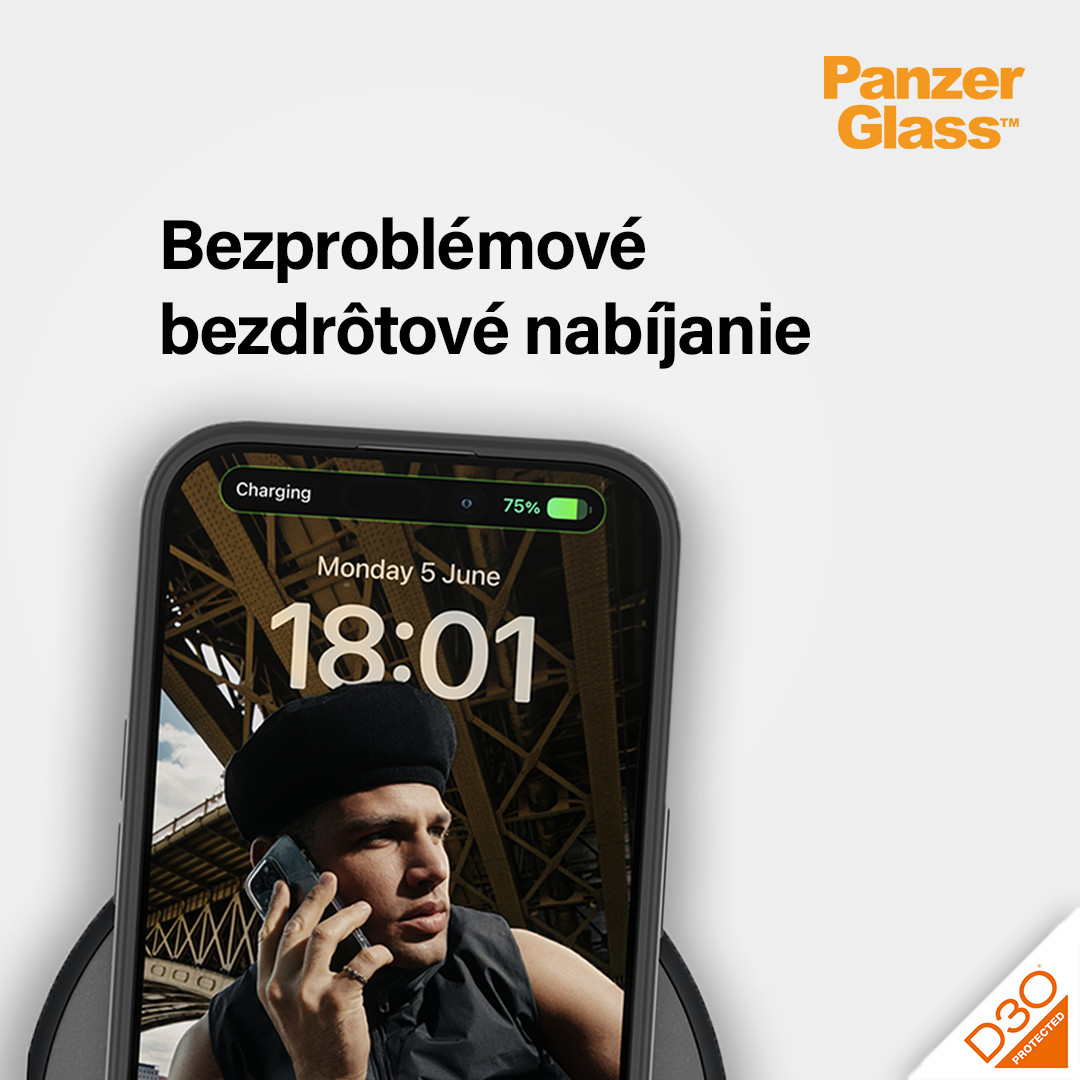 PanzerGlass - Puzdro ClearCase D3O pre iPhone 15 Plus, čierna