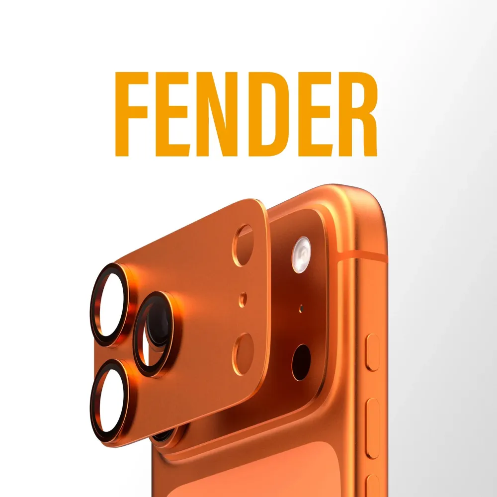 PanzerGlass - Ochranný kryt objektívu Fender pre iPhone 17 Pro Max, strieborná