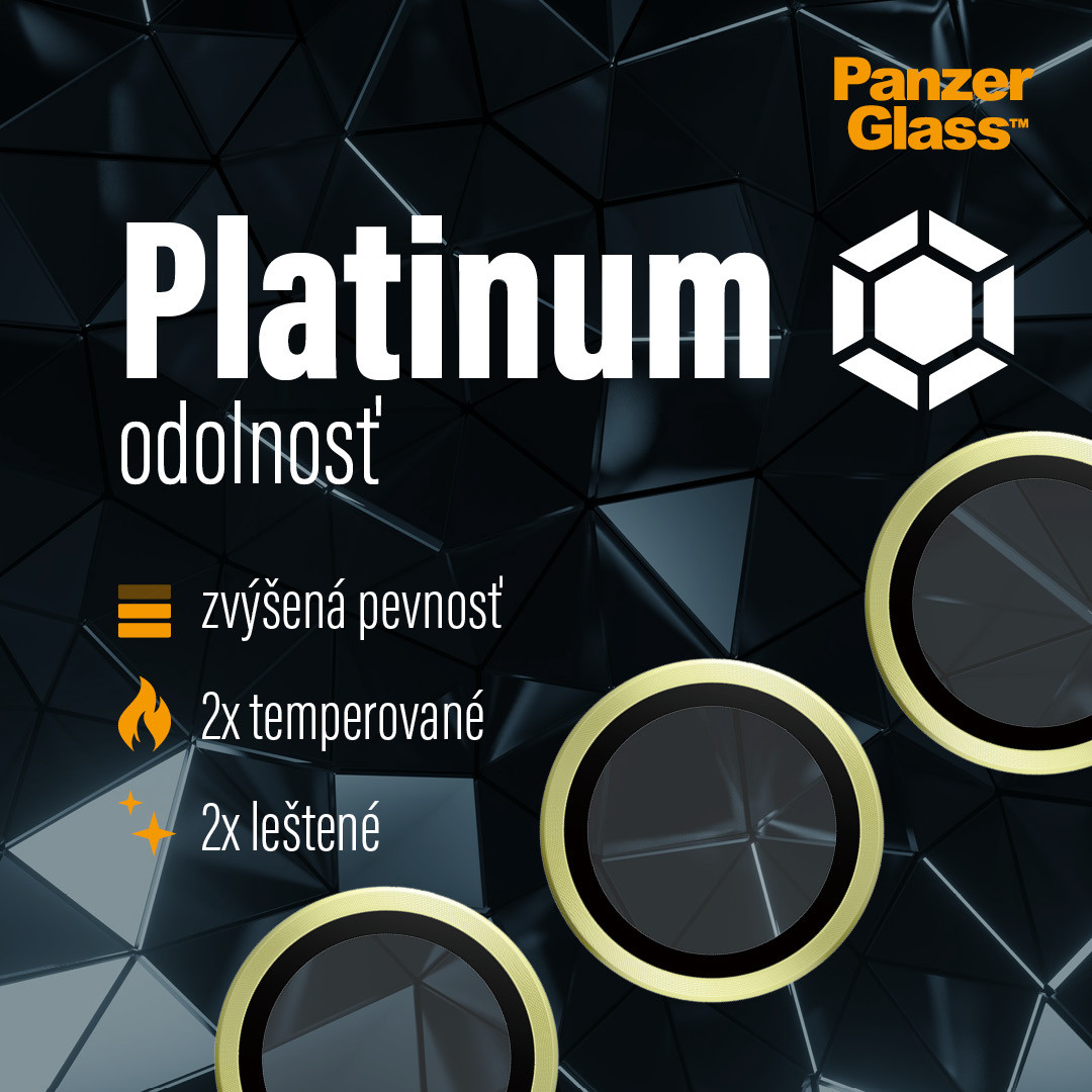 PanzerGlass - Ochranný kryt objektívu Hoops pre Samsung Galaxy A25 5G, žltá