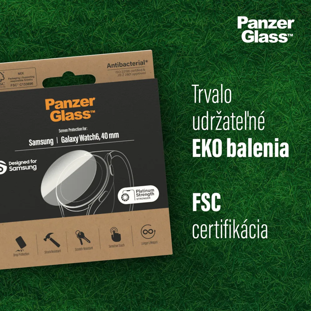 PanzerGlass - Tvrdené sklo Flat Glass AB pre Samsung Galaxy Watch6 44 mm, číra