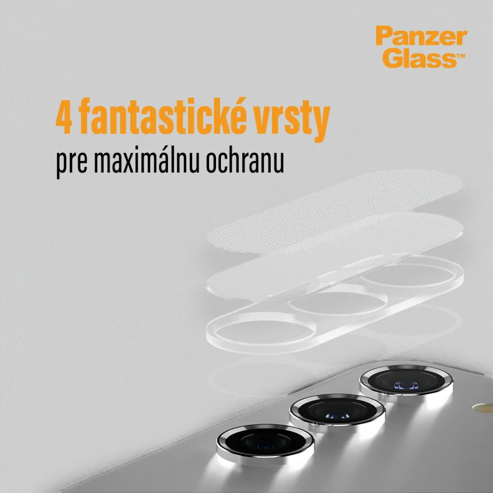 PanzerGlass - Ochranný kryt objektívu PicturePerfect pre Samsung Galaxy S23 Ultra, čierna