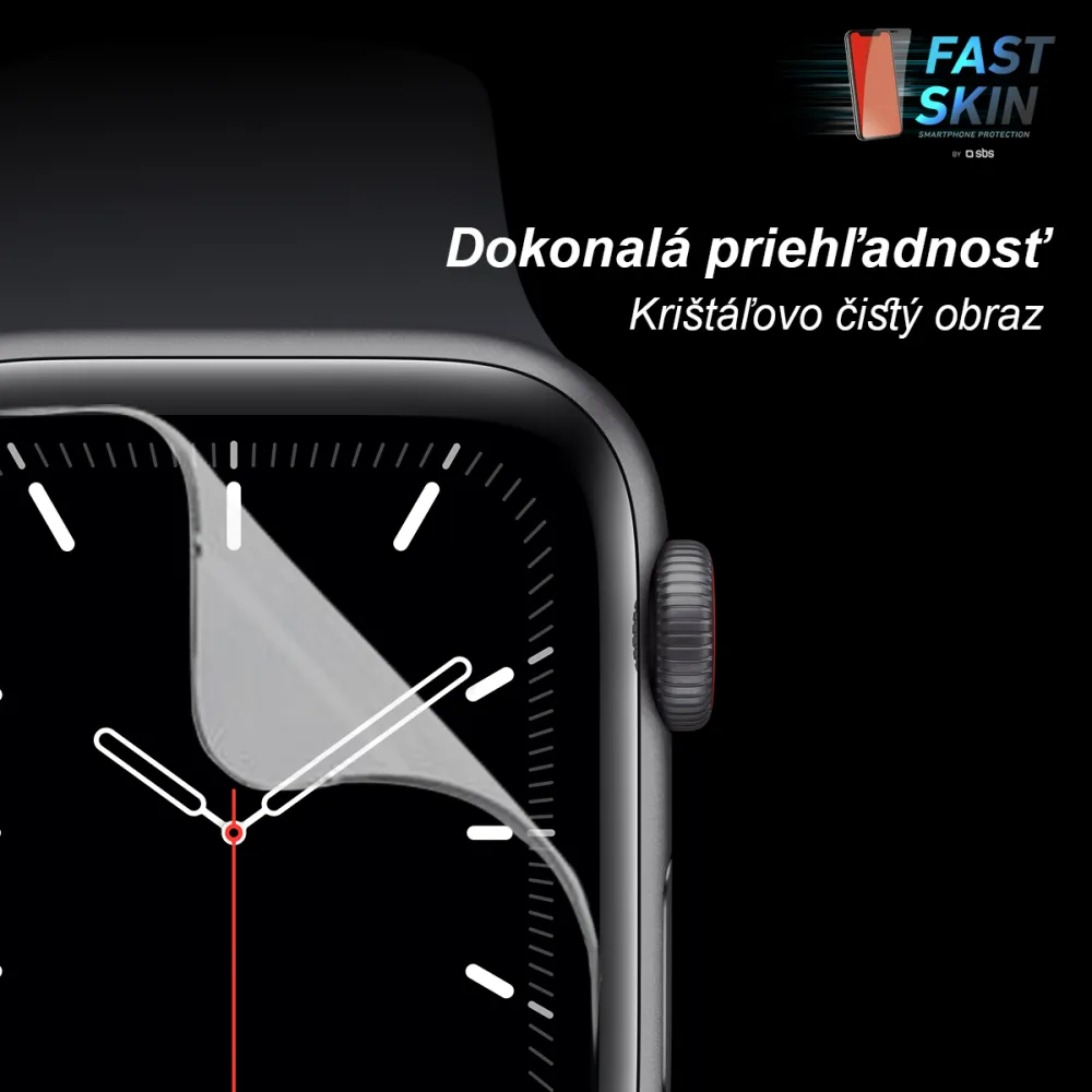 SBS - Fólia Smartwatch SMOOTH SLIDE pre Fast Skin 3.0, číra