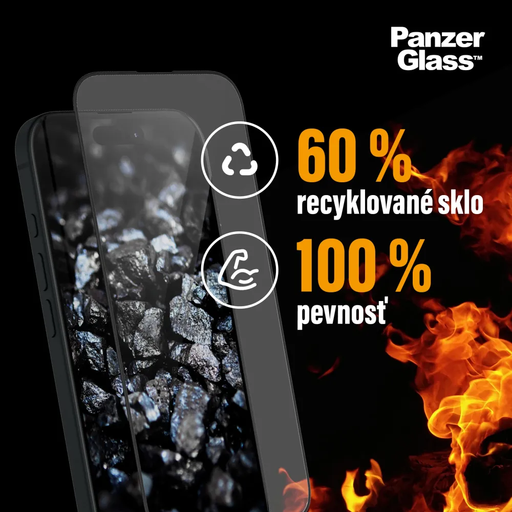 PanzerGlass - Tvrdené sklo UWF s aplikátorom pre iPhone 16 Pro Max, aluminium