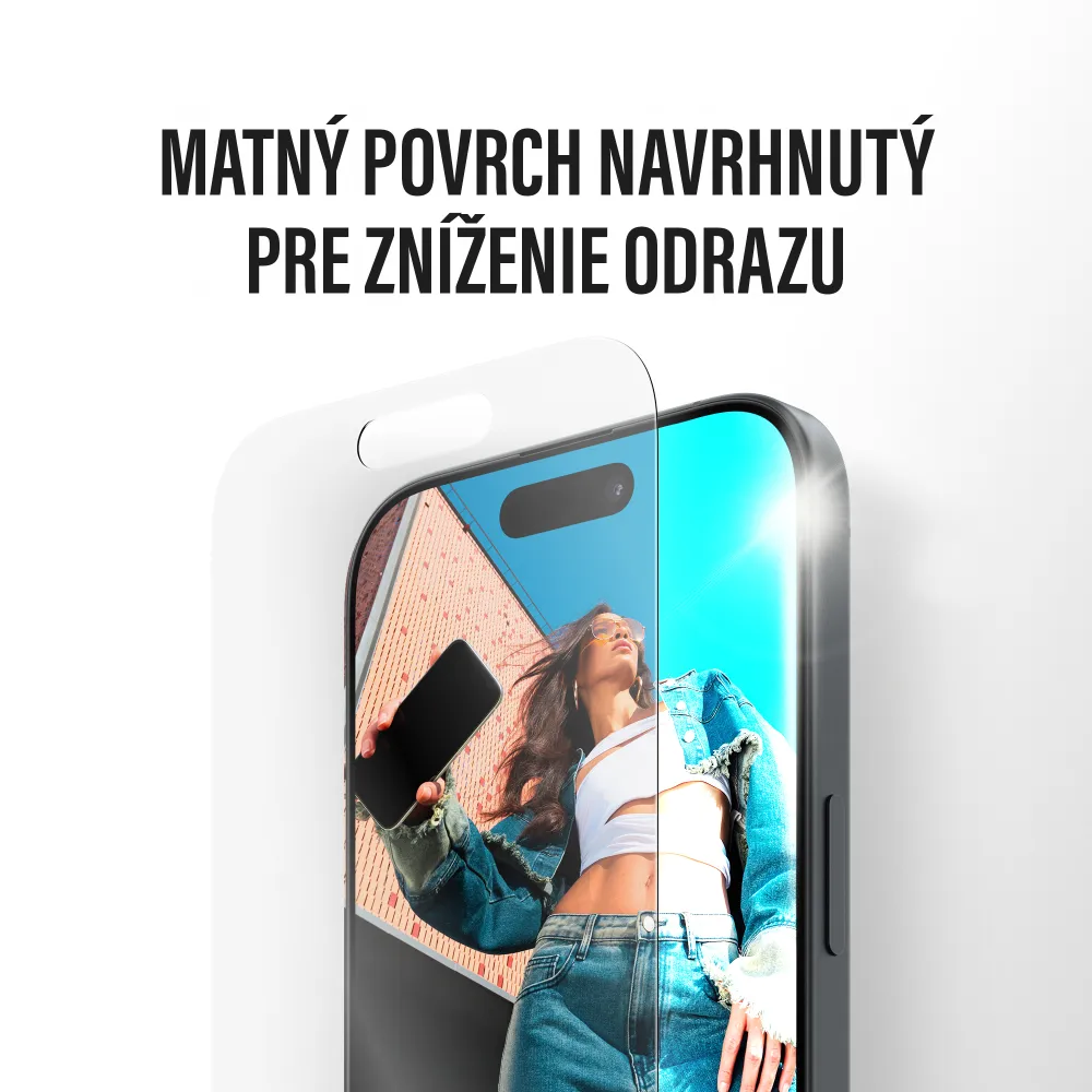 PanzerGlass - Tvrdené sklo Anti-Reflective s aplikátorom pre iPhone 17 Pro Max, čierna